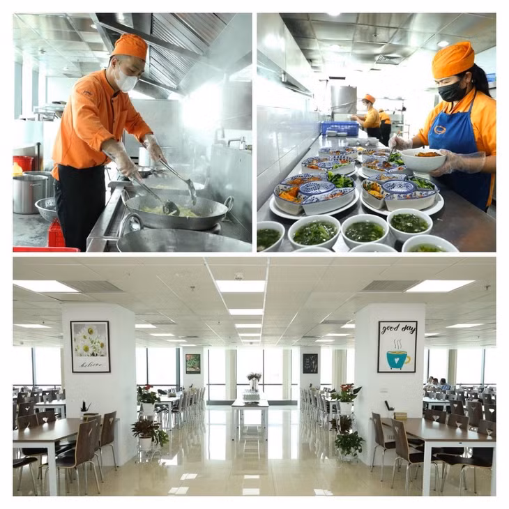 Có xanh, có công nghệ hiện đại, nhưng điều thiết thực nhất, cần thiết hàng đầu với mỗi CBNV lại là… sạch. Chính vì vậy, việc đảm bảo an toàn thực phẩm tại các khu vực bếp, nhà ăn, căng tin đều đặc biệt được sát sao, thực đơn luôn được thay đổi và đảm bảo dinh dưỡng, ấm nóng, ngon lành mỗi ngày.