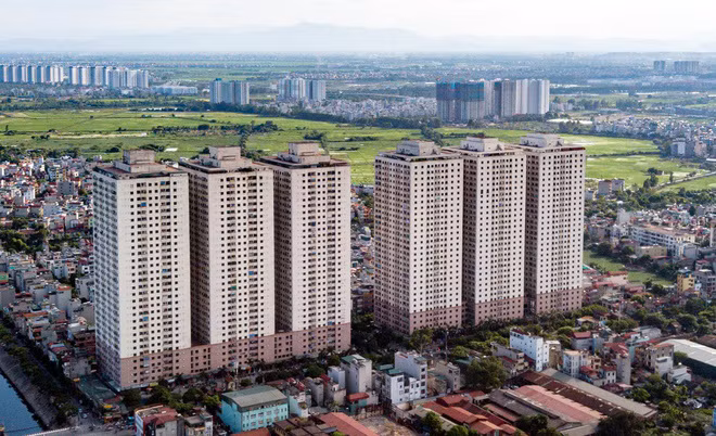 Toàn cảnh khu đô thị Đại Thanh (xã Tả Thanh Oai, huyện Thanh Trì, Hà Nội)