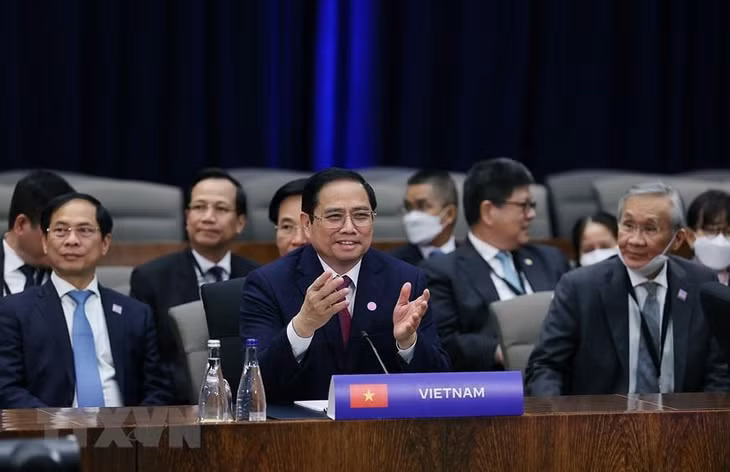 Thủ tướng Chính phủ Phạm Minh Chính dự Hội nghị cấp cao đặc biệt ASEAN-Hoa Kỳ. Ảnh: TTXVN