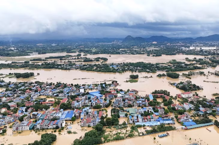 Tình trạng ngập lụt tại tình Thái Nguyên