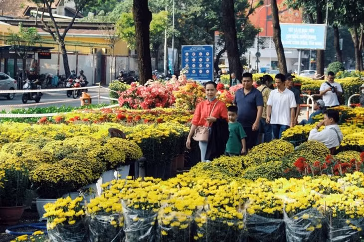 Chợ hoa công viên 23/9, TP.HCM dịp Tết Quý Mão