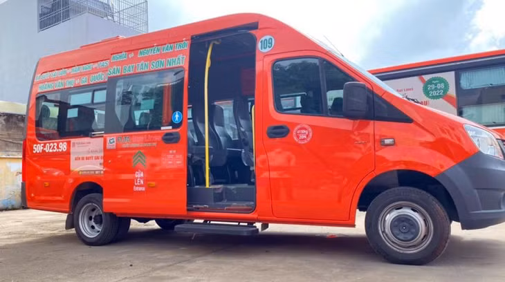 Xe hoạt động trên tuyến buýt 109