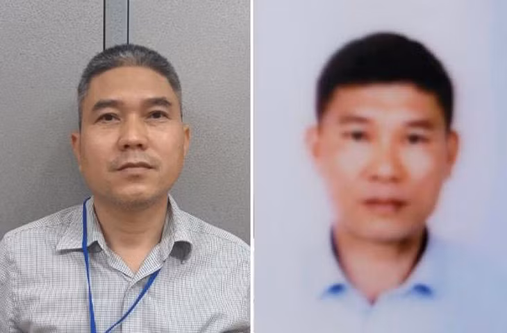 Các bị can từ trái sang phải: Nguyễn Hồng Hải; Lê Viết Cường.