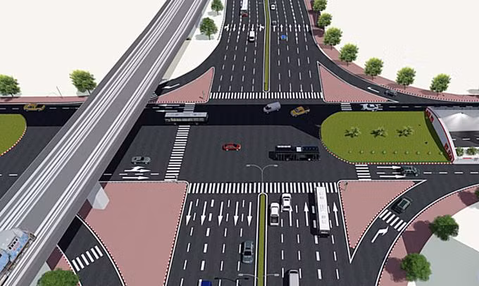 Phối cảnh hầm chui nút giao vành đai 2,5