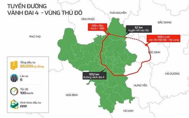 Hà Nội sẽ cắm xong mốc giới đỏ Vành đai 4 - Vùng Thủ đô trước 15/11