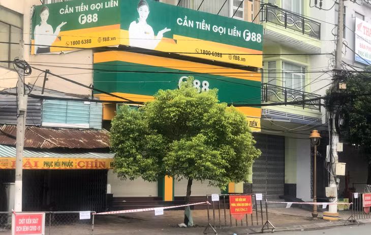 Trụ sở Công ty Tài chính F88 - nơi xảy ra chùm ca bệnh Covid-19