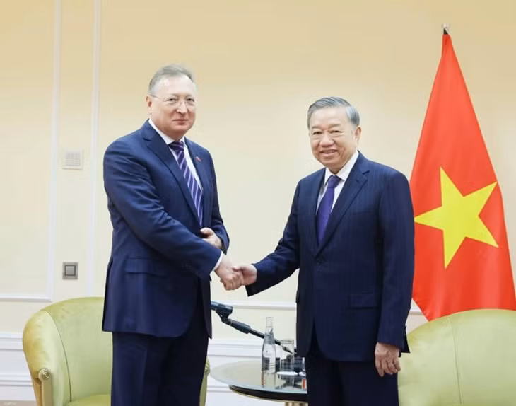 Tổng Bí thư Tô Lâm tiếp ông Sergei Kudryashov, Tổng giám đốc Công ty CP Zarubezhneft