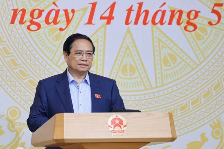 Thủ tướng Phạm Minh Chính phát biểu tại cuộc họp ngày 14/5