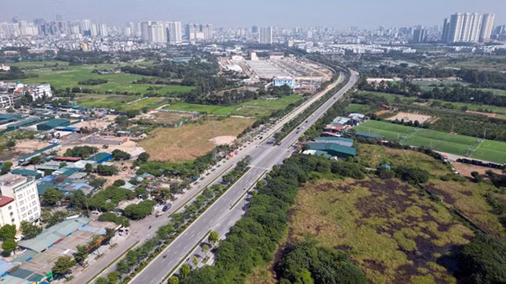 Đường Nguyễn Xiển - Xa La (huyện Thanh Trì) thông xe đầu năm 2020. Ảnh minh họa
