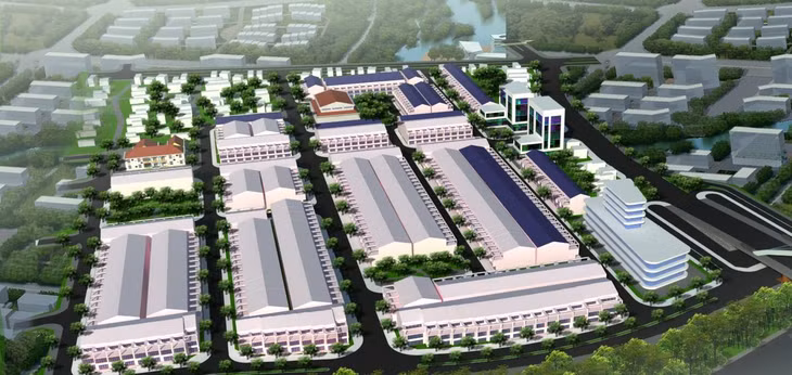 Và diện tích gia hạn Khu dân cư Thống Nhất (giai đoạn 2- màu tím)