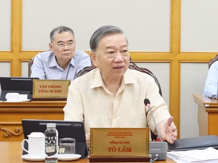 Tổng Bí thư Tô Lâm chủ trì cuộc họp Bộ Chính trị, Ban Bí thư về tình hình sắp xếp đơn vị hành chính