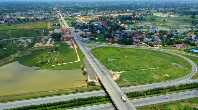 Nút giao Yên Bình trên cao tốc Hà Nội - Thái Nguyên kết nối với đường vành đai 5 thủ đô đang được xây dựng và dự kiến sẽ kết nối với tuyến đường 3.800 tỷ đồng
