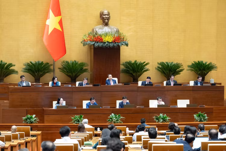 Lãnh đạo Quốc hội và các đại biểu Quốc hội tham dự phiên thảo luận