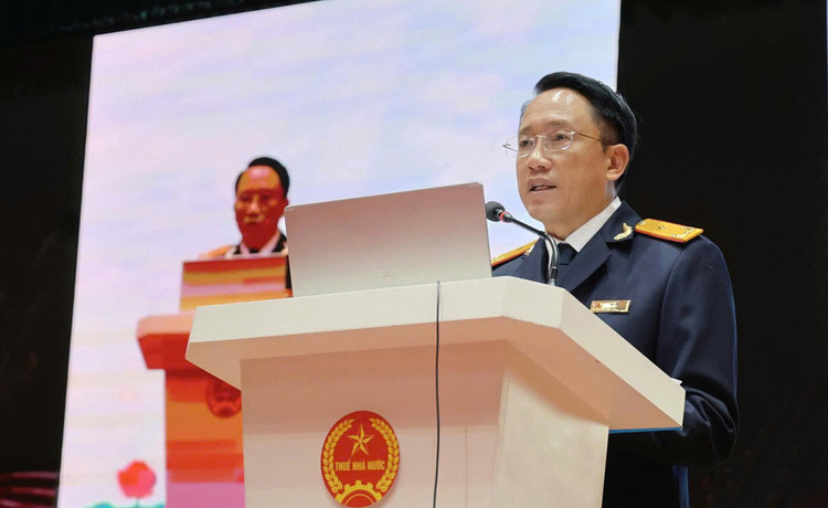 Phó Cục trưởng Cục Thuế Mai Sơn phát biểu tại Hội nghị