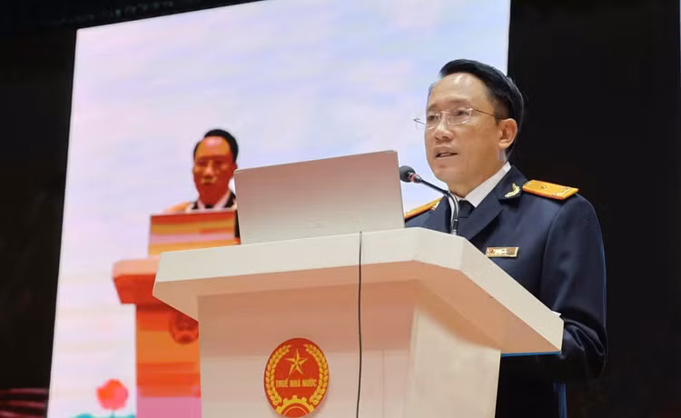 Phó Cục trưởng Cục Thuế Mai Sơn phát biểu tại Hội nghị