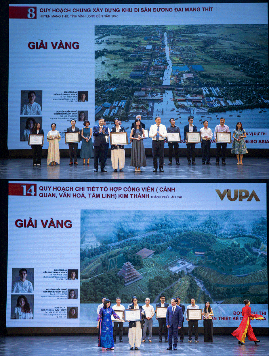 Hai đồ án do T&T Group tài trợ kinh phí lập ý tưởng/đồ án quy hoạch cũng đã được vinh danh giải Vàng Hai đồ án do T&T Group tài trợ kinh phí lập ý tưởng/đồ án quy hoạch cũng đã được vinh danh giải Vàng