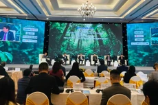 Các đại biểu tham gia phiên toạ đàm trong khuôn khổ Hội thảo Phát triển bền vững 2025 tổ chức ngày 26/11, tại Hà Nội