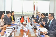Đoàn công tác Bộ Công Thương do Thứ trưởng Phan Thị Thắng làm Trưởng đoàn đã gặp và làm việc với lãnh đạo Bộ Đầu tư và Ngoại thương Ai Cập sáng ngày 4/8, tại Ai Cập