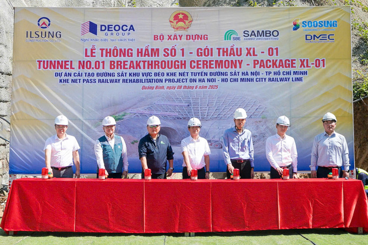 Hầm đường sắt Khe Nét được thi công theo công nghệ NATM “hệ Đèo Cả” - đã và đang áp dụng tại nhiều công trình hầm quy mô lớn trên cả nước