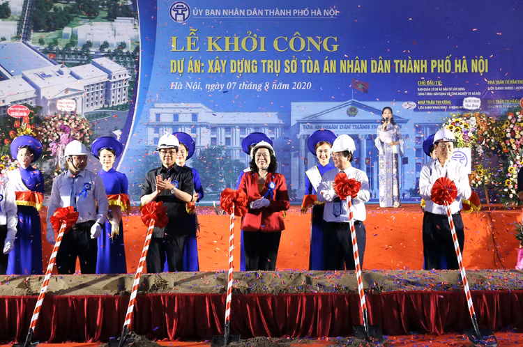 Liên danh Vinaconex - Á Đông HPP trúng Gói thầu Thi công xây dựng, cung cấp lắp đặt thiết bị toàn công trình trụ sở Tòa án nhân dân thành phố Hà Nội với giá trúng thầu 366,72 tỷ đồng