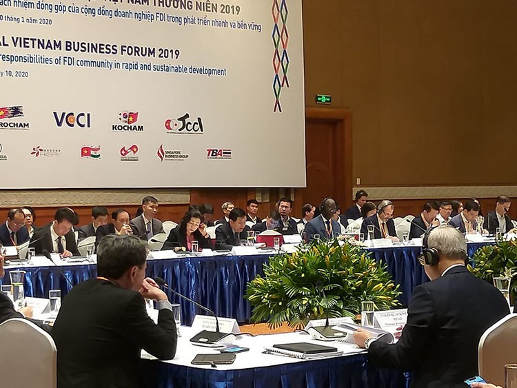 Bộ trường Bộ Kế hoạch và Đầu tư Nguyễn Chí Dũng phát biểu khai mạc VBF 2019. Ảnh: Lê Xuân.