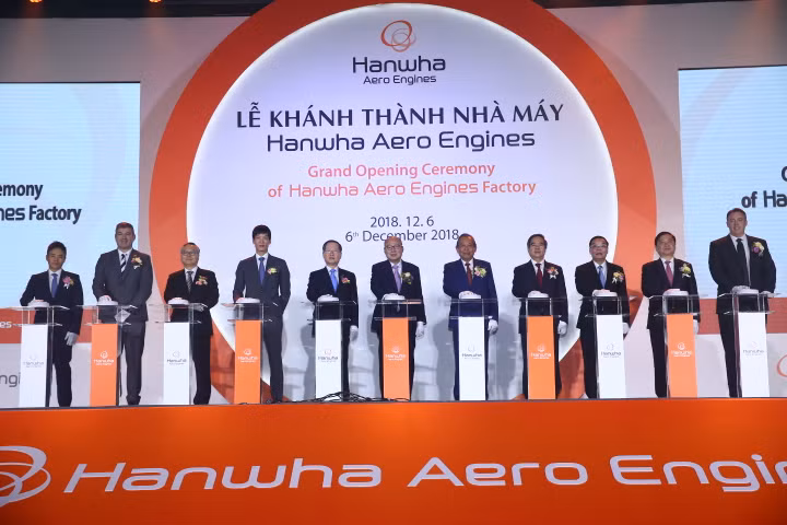 Dự kiến, sản phẩm đầu tiên của Nhà máy sản xuất động cơ máy bay Hanwha sẽ xuất xưởng vào tháng 1/2019. Ảnh: Lê Tiên