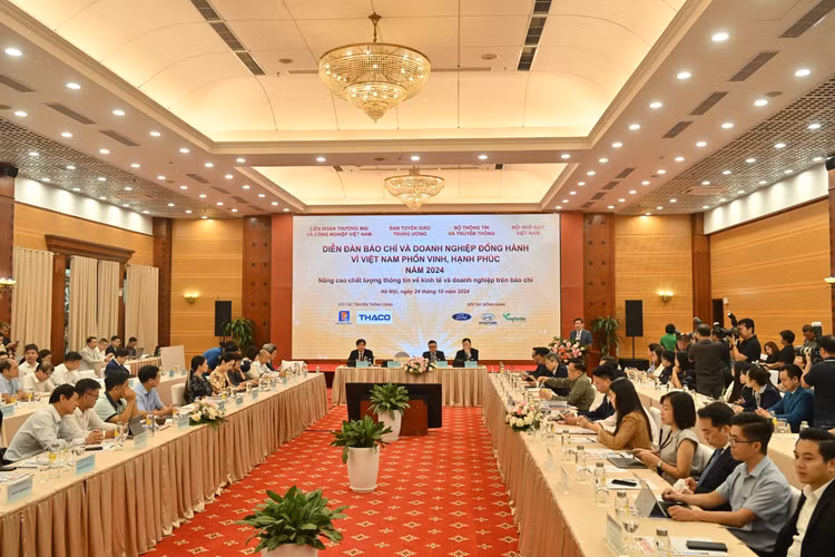 Diễn đàn Báo chí và Doanh nghiệp đồng hành vì Việt Nam phồn vinh, hạnh phúc lần thứ hai - năm 2024 tổ chức ngày 24/10