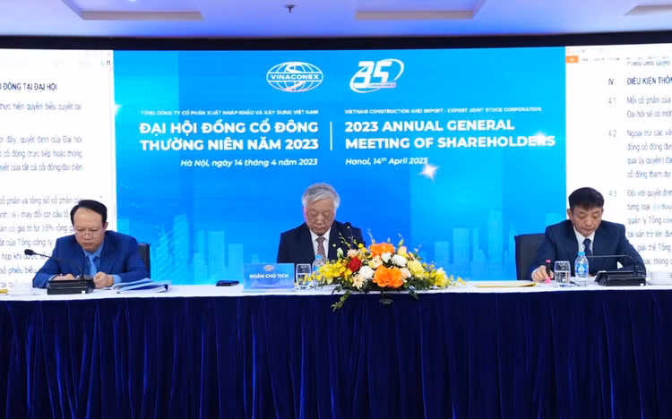Đại hội đồng cổ đông thường niên Tổng công ty CP Vinaconex năm 2023 diễn ra ngày 14/4/2023 tại Hà Nội