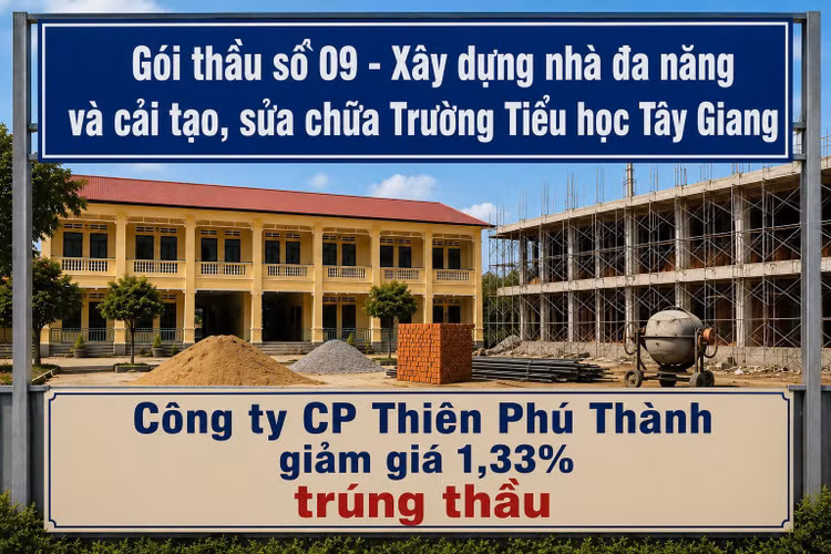 Xã Ái Quốc (Hưng Yên): Không phải cạnh tranh, Công ty Thiên Phú Thành trúng gói thầu hơn 13 tỷ đồng