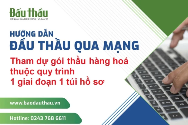 Hướng dẫn tham dự gói thầu hàng hóa thuộc quy trình 1 giai đoạn 1 túi hồ sơ