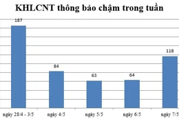 Ngày 7/5: Có 118 thông báo kế hoạch lựa chọn nhà thầu chậm