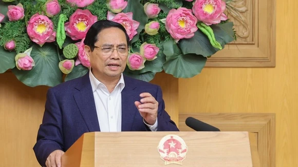 Thủ tướng Phạm Minh Chính chủ trì phiên họp lần thứ 4 của Ban Chỉ đạo Trung ương về chính sách nhà ở và thị trường bất động sản - Ảnh: VGP/Nhật Bắc