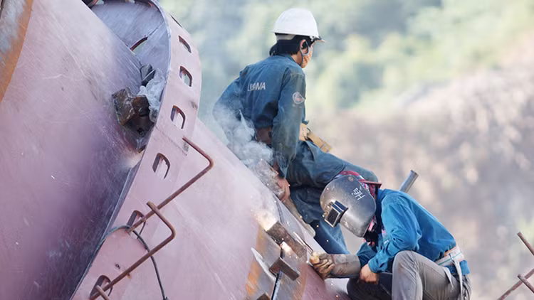 Lilama 69-1 khởi công gói thầu kết cấu thép xuất khẩu sang Lào
