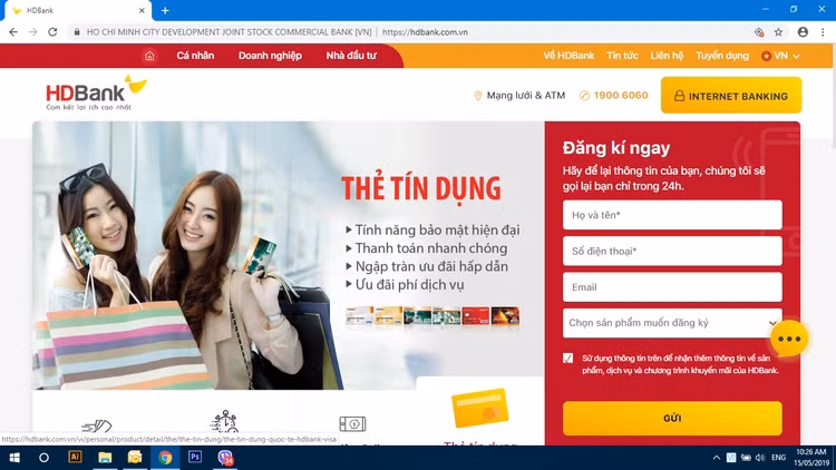 Website mới của HDBank có cấu trúc thông tin khoa học, tối giản, giao diện thân thiện