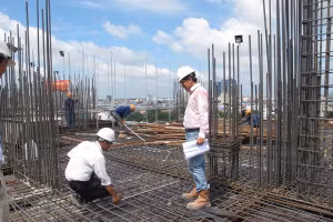 Hình ảnh một công trình đang được thi công (ảnh: HB)