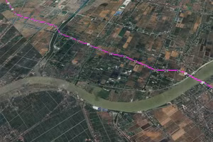 Phối cảnh mặt bằng tuyến Dự án đường dây 220kV Nam Định - Hậu Lộc. Nguồn ảnh: PECC1