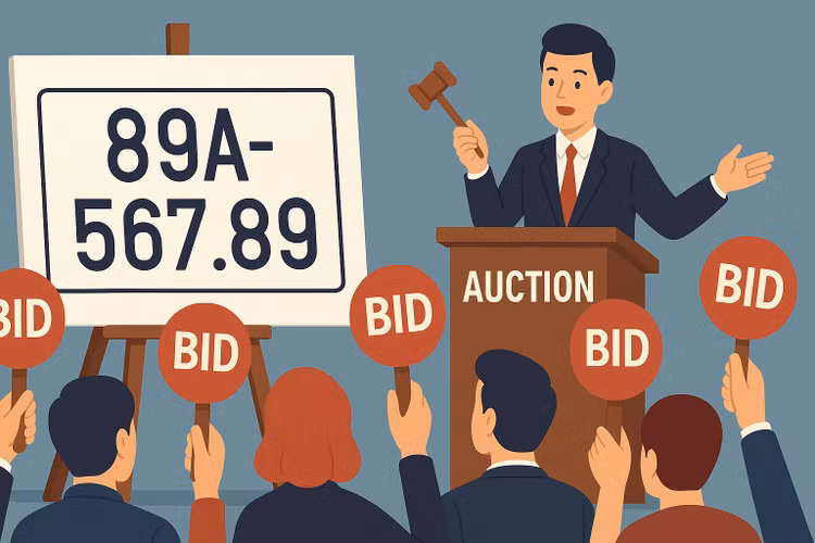 Biển số ô tô 89A-567.89 (tỉnh Hưng Yên) sẽ được đưa ra đấu giá lại sau lần thứ hai với giá khởi điểm 500 triệu đồng.