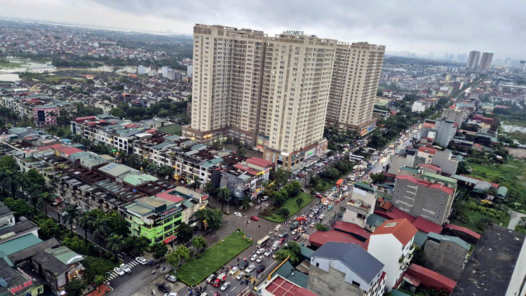 Quốc lộ 32 đoạn qua địa bàn huyện Hoài Đức (cũ). Ảnh minh họa