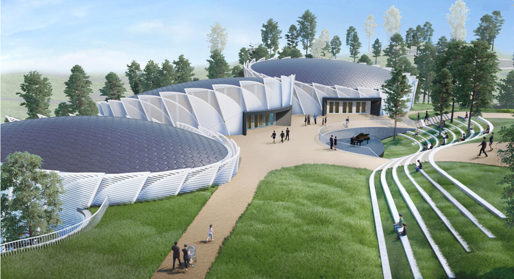 Phối cảnh Trung tâm Văn hóa Nghệ thuật tỉnh Lâm Đồng