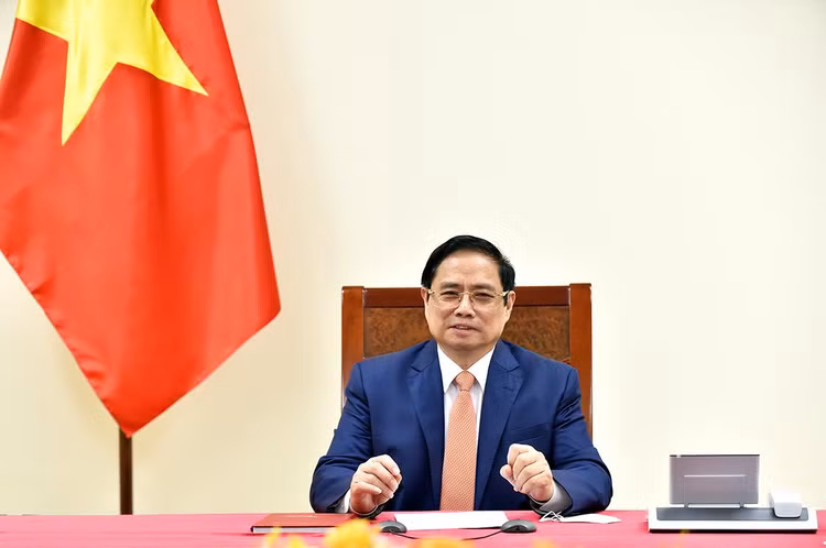 Thủ tướng Phạm Minh Chính khẳng định Việt Nam luôn coi trọng quan hệ Đối tác chiến lược với Đức, mong muốn làm sâu sắc hơn quan hệ gần gũi và tin cậy giữa hai nước trên mọi lĩnh vực. - Ảnh: VGP