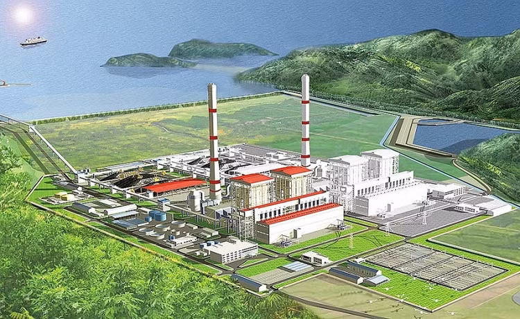 Phối cảnh Dự án Nhà máy Nhiệt điện Quảng Trạch II ở Quảng Bình. 