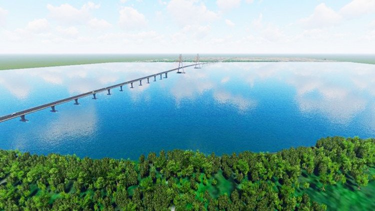 Phối cảnh cầu Cổ Chiên 2.