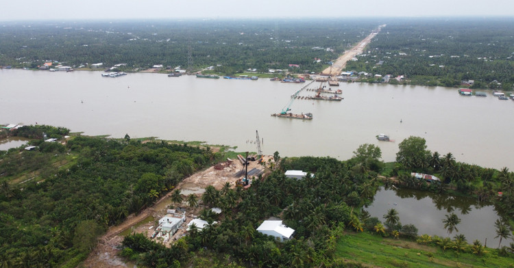 Thi công cầu Rạch Miễu 2. Ảnh chỉ mang tính minh họa. Nguồn Internet