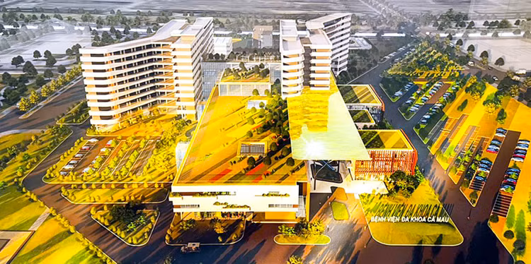 Phối cảnh Dự án Đầu tư xây dựng Bệnh viện Đa khoa Cà Mau