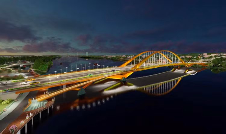 Phối cảnh dự án cầu vượt sông Hương