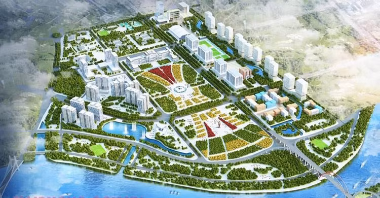 Phối cảnh Khu đô thị mới Bắc sông Cấm