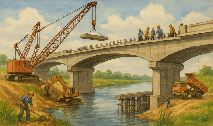 Mời thầu gói xây cầu vượt sông Nông Giang 1.134 tỷ đồng. Ảnh minh họa: TL