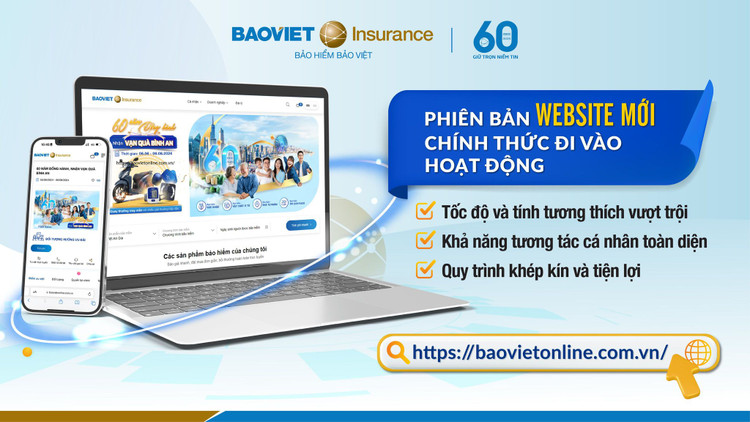 Bảo hiểm Bảo Việt chính thức hoạt động giao diện website mới