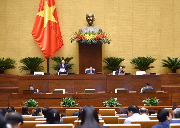 Sáng 11/11, Quốc hội thảo luận ở hội trường về dự án Luật Giao dịch điện tử (sửa đổi).