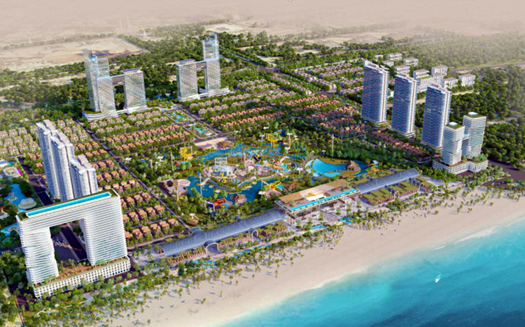 Phối cảnh khu đô thị đường 3 Tháng 2 từ phía biển